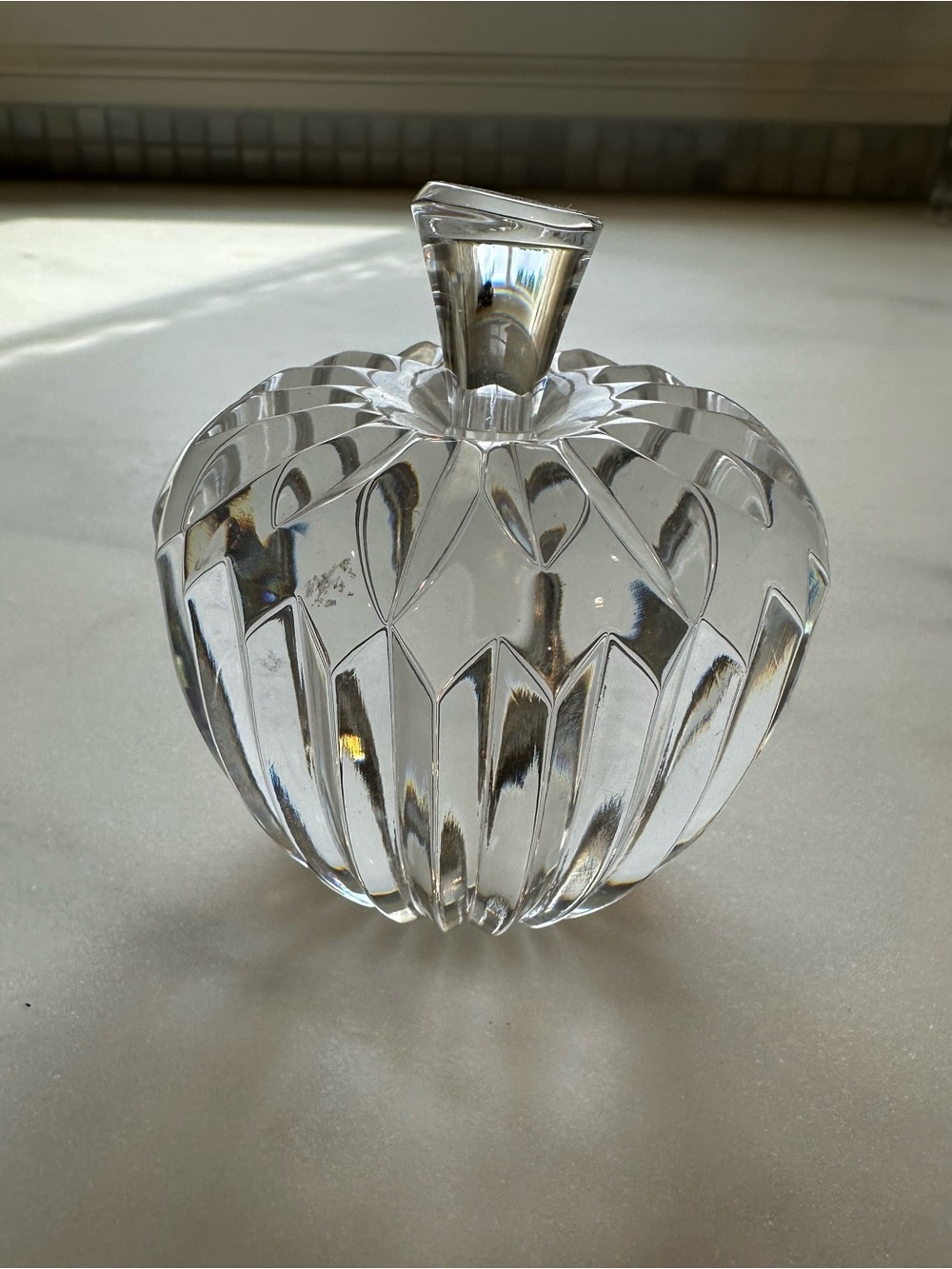 Waterford Crystal Apple Figurine Decorative Accent
